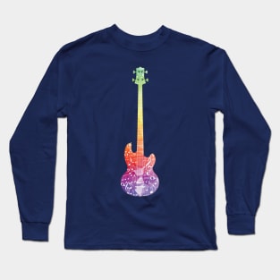 Purple Polygonal Guitar Long Sleeve T-Shirt